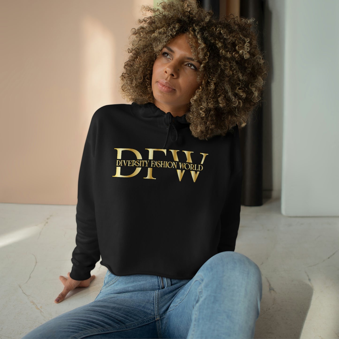 Diversity Fashion World Crop Hoodie